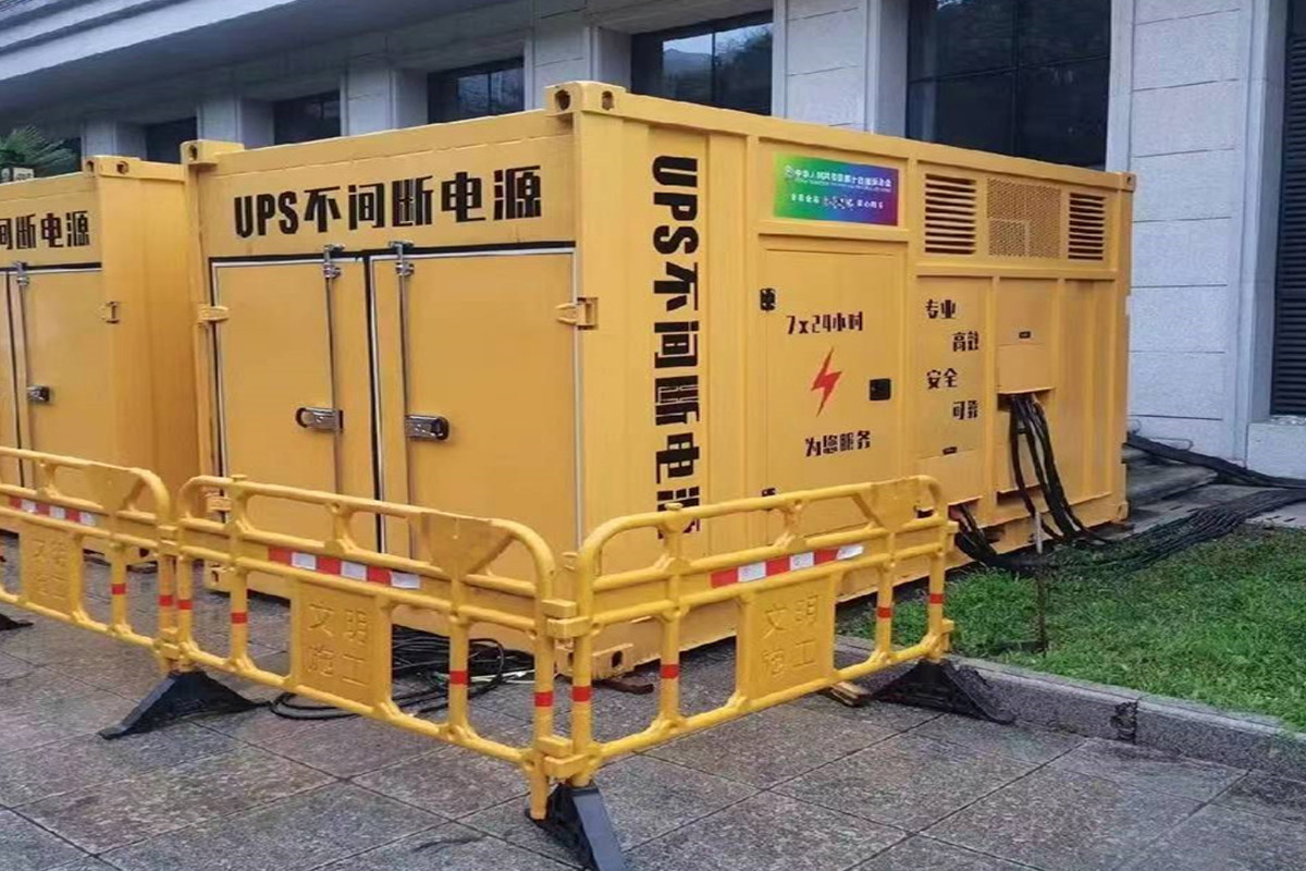 温县发电机租赁施工现场